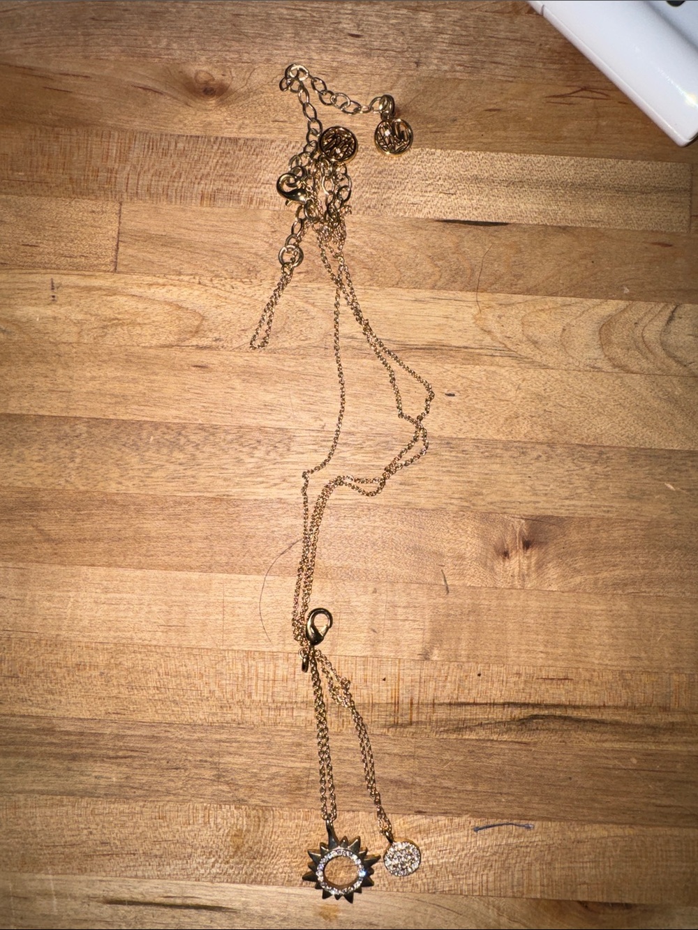Lilly Pulitzer Gold Sunburst & Pavé Drop Necklace